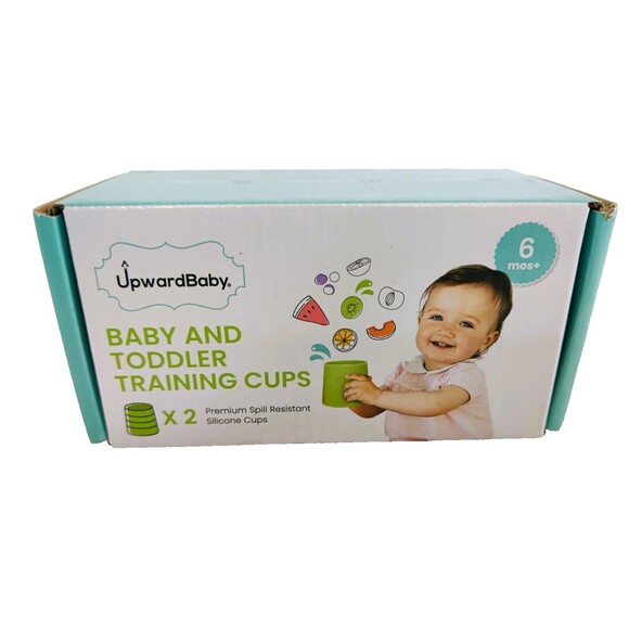 Silicone Training Cup for Infants Kids Mini Open Drinking Toddler Cups 2Pcs - Picture 1 of 4
